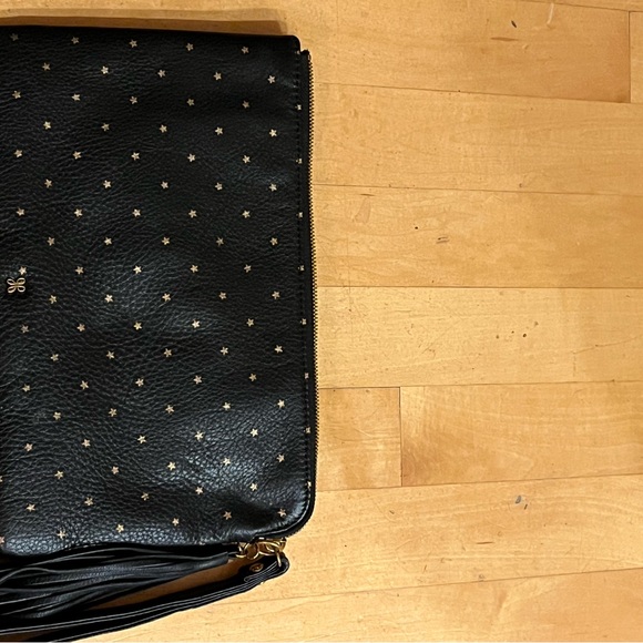 Hobo large wristlet dark blue leather with tiny gold stars 
wristlet 10.5” x 7” - Picture 7 of 7